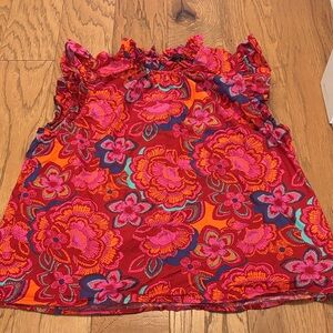 Sugarlips Red and Pink Ruffle Top